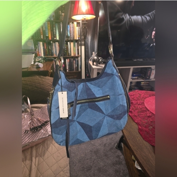 🍁🍂NWT Rare htf AIMEE KESTENBERG GOOD TIMES DENIM BAG - Picture 7 of 8